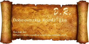 Dobrovszky Rozália névjegykártya