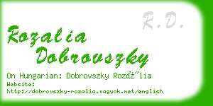 rozalia dobrovszky business card